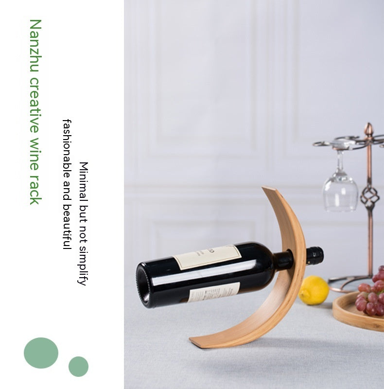 Weinflaschenhalter aus Bambus im modernen Stil