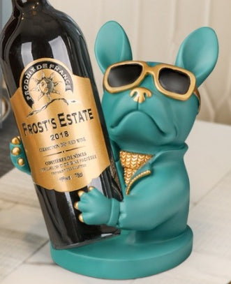 Handgefertigter Hund-Flaschenhalter aus Resin