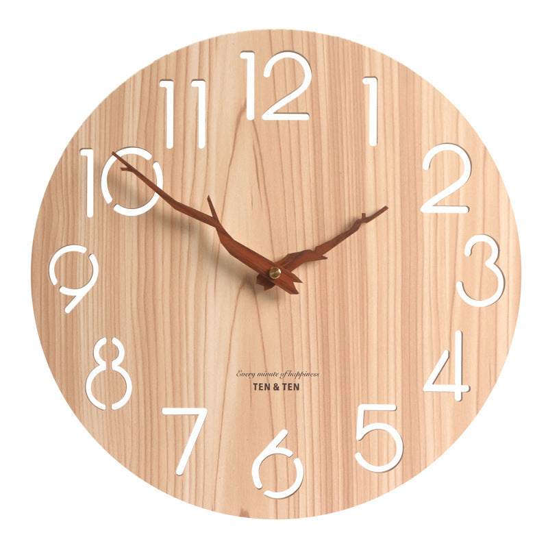 Moderne Holz Wanduhr