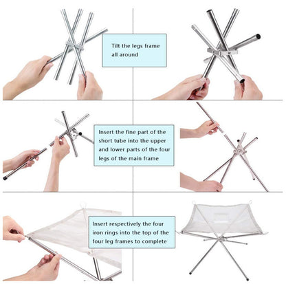 Faltbarer Lagerfeuerständer