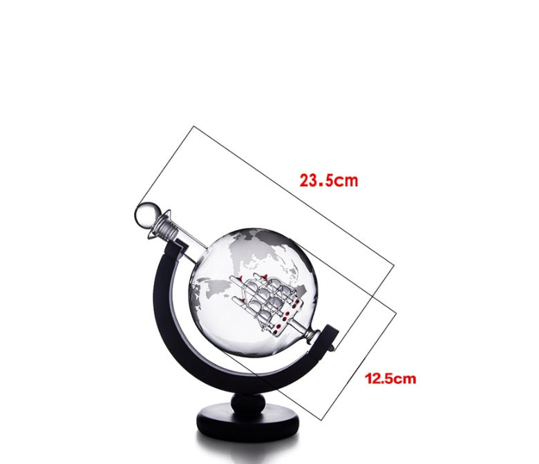 Weinbehälter-Set im Weltkugel-Design