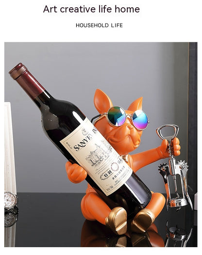 Handgefertigter Resin-Weinflaschenhalter für eine Flasche