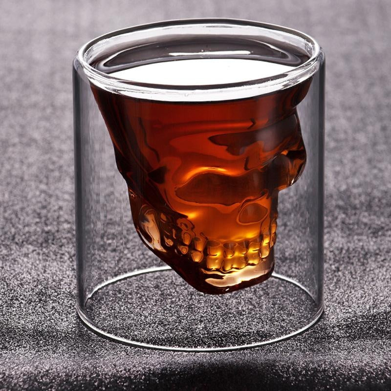 Totenkopf-Design-Glas
