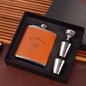 Edelstahl-Flachmann-Set in Geschenkbox "Jack Daniels Design*