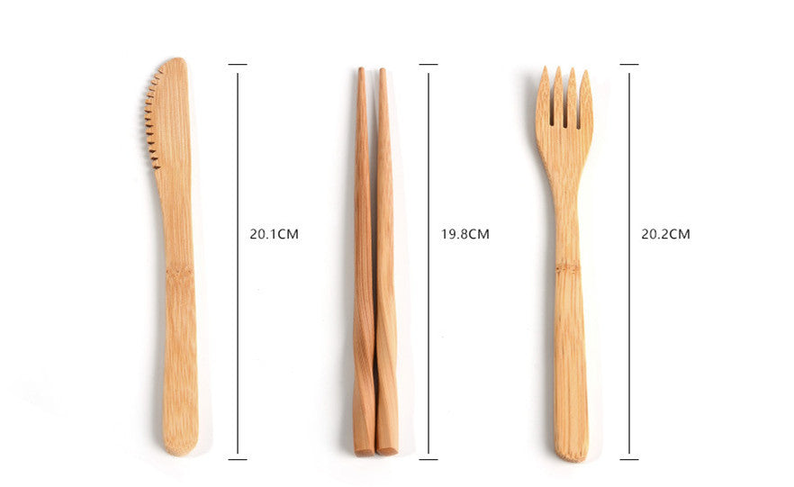 Bambus-Essbesteck-Set