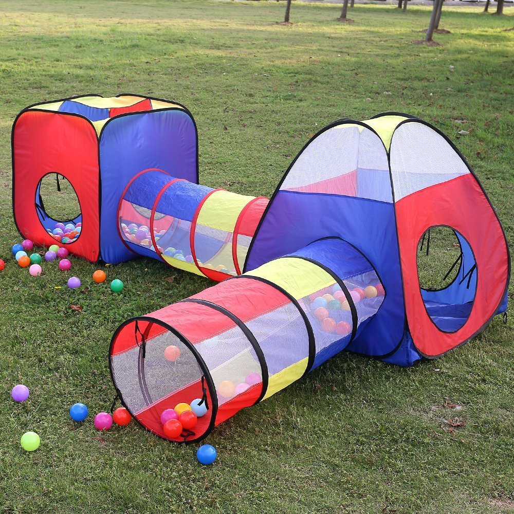 Kinder-Spielhaus mit Tunnel und Ballgrube – Der perfekte Spielplatz für drinnen und draußen