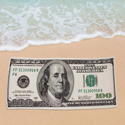 Badetuch - Strandtuch im 100$ Schein Design