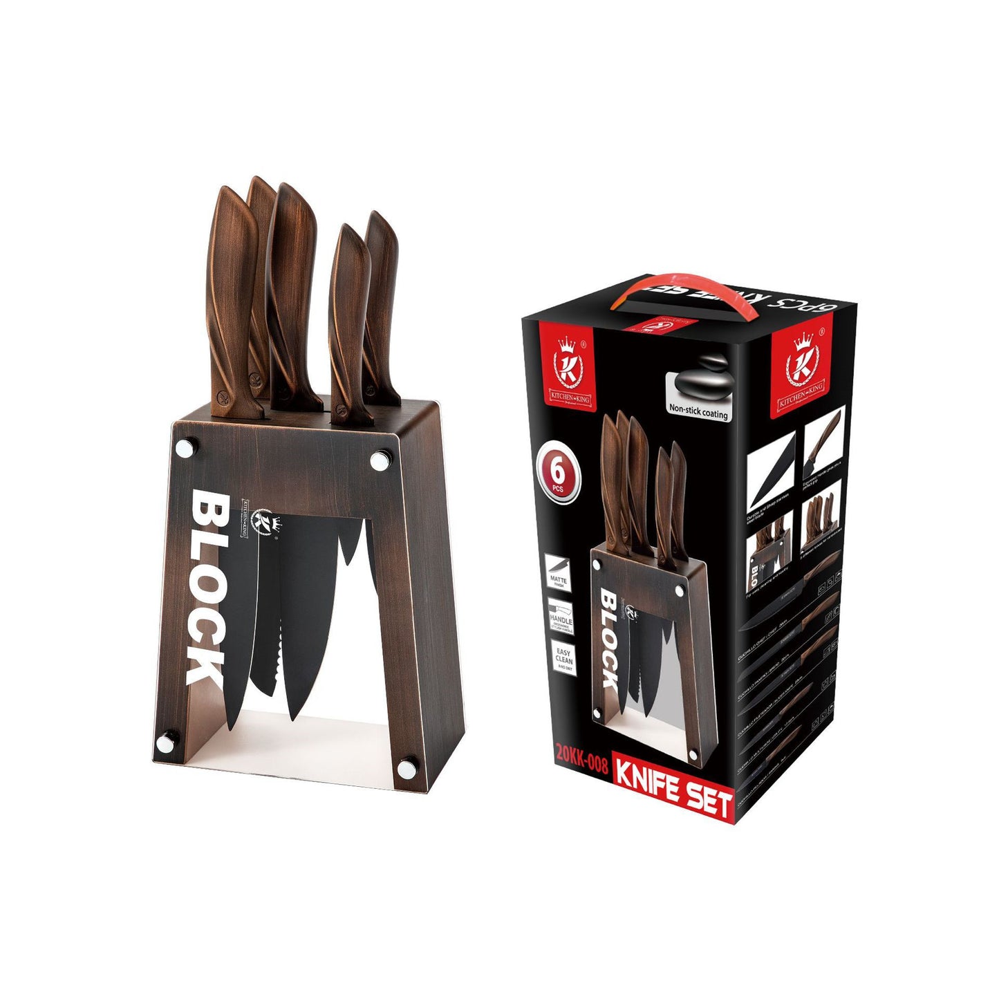 5-teiliges Messerblock Set