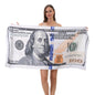 Badetuch - Strandtuch im 100$ Schein Design